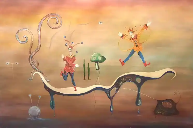 ▷ Buffoonery a la Carte by Vladimir Kolosov, 2024 | Chalk Paintings Final Sale