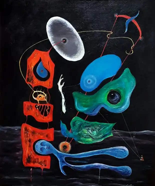 ▷ Metaphysical materialization of smooth thoughts about the inevitable by Vladimir Kolosov, 2023 | Chalk Paintings Genuine