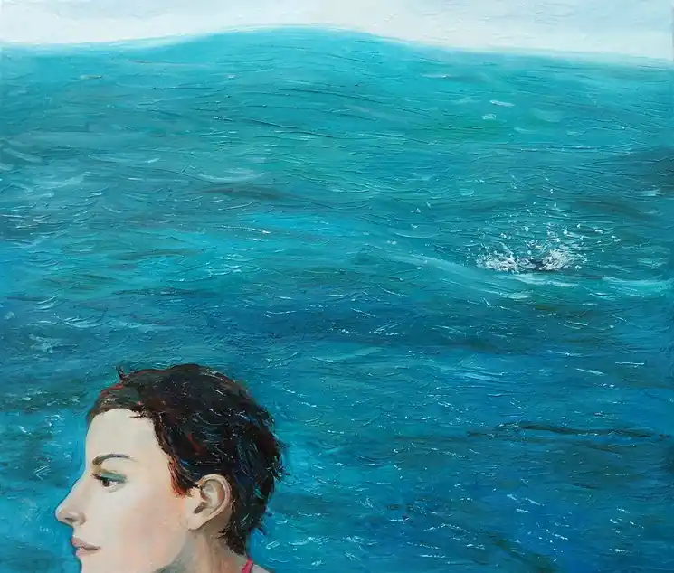 ▷ Side line feeling by Galya Popova, 2020 | Oil Painting for Sale Best Seller