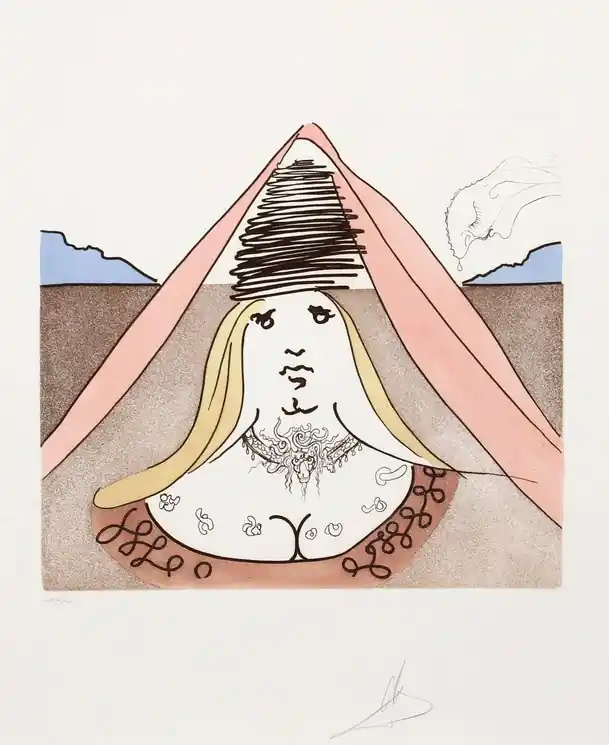 Shop Now ▷ The Lady Dulcinea from Historia de Don Quichote de la Mancha by Salvador Dali, 1980 | Etching Print