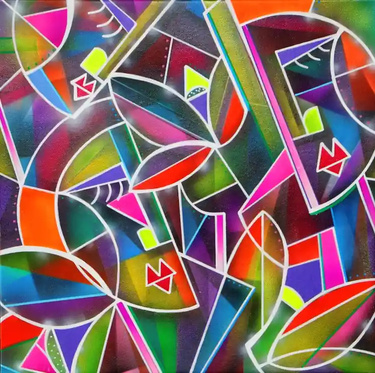 ▷ Abstract Love by Julien Raynaud, 2016 | Acrylic Painting In Demand