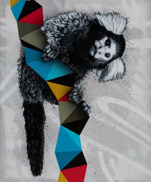 ▷ Alive (unique acrylic and spray paint on canvas) by Hama Woods, 2020 | Acrylic Painting Editor’s Pick