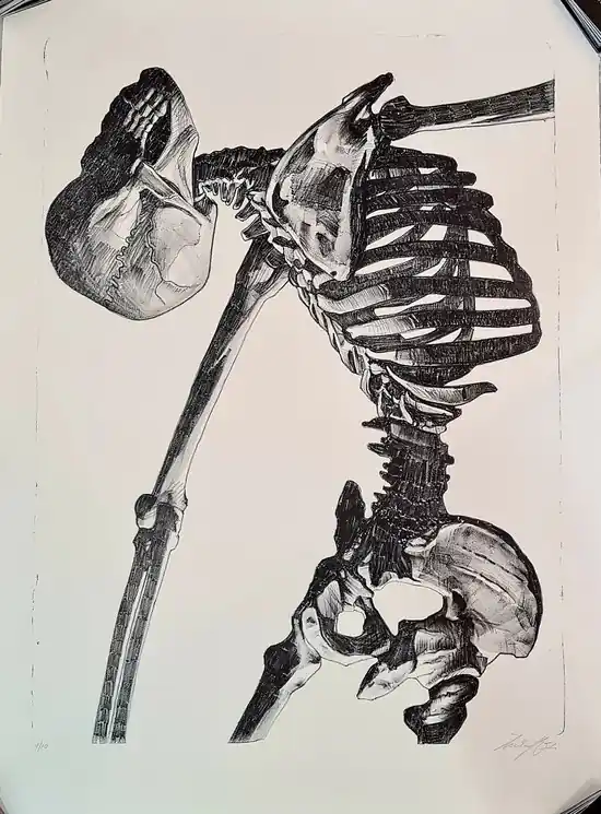 Deal ▷ Skeleton Study by Insane 51, 2024 | Tirage Fine Art Print