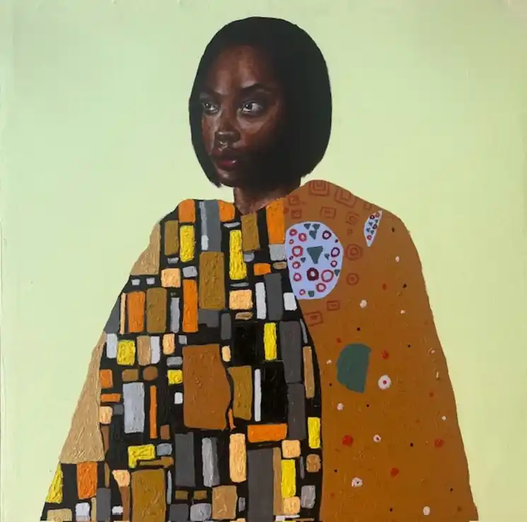 Factory Price ▷ Rebirth 2 - 21st Century, Contemporary, Figurative People, Expressionism, Women by Emmanuel Ojebola, 2024 | Mixed Media Painting