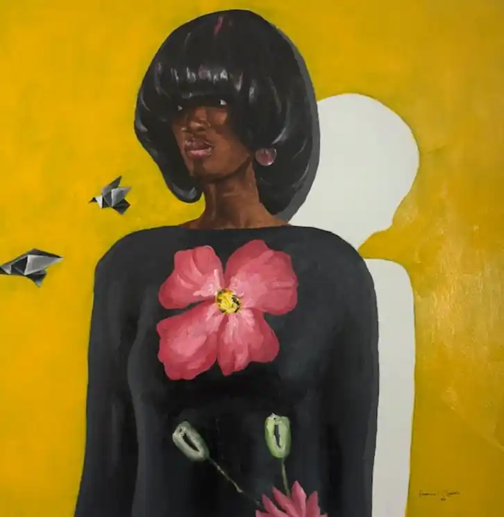 ▷ Tides ofChange 1 - 21st Century, Contemporary, Figurative People, Expressionism by Emmanuel Ojebola, 2024 | Mixed Media Painting Last Chance