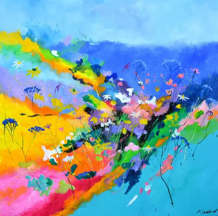 ▷ Les fleurs ont pris la parole by Pol Ledent, 2025 | Canvas Painting Original
