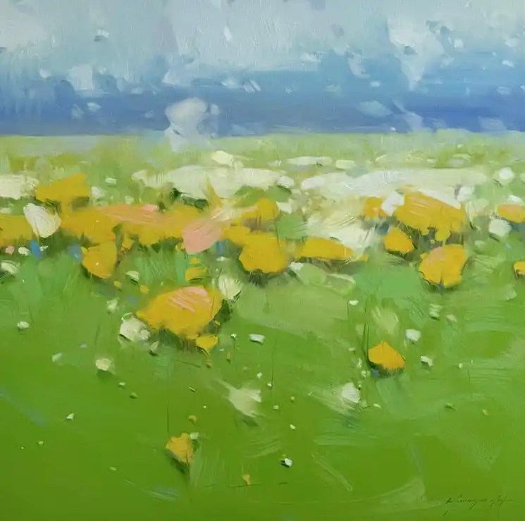 Fresh Stock ▷ Flowers Breeze by Vahe Yeremyan, 2023 | Canvas Painting