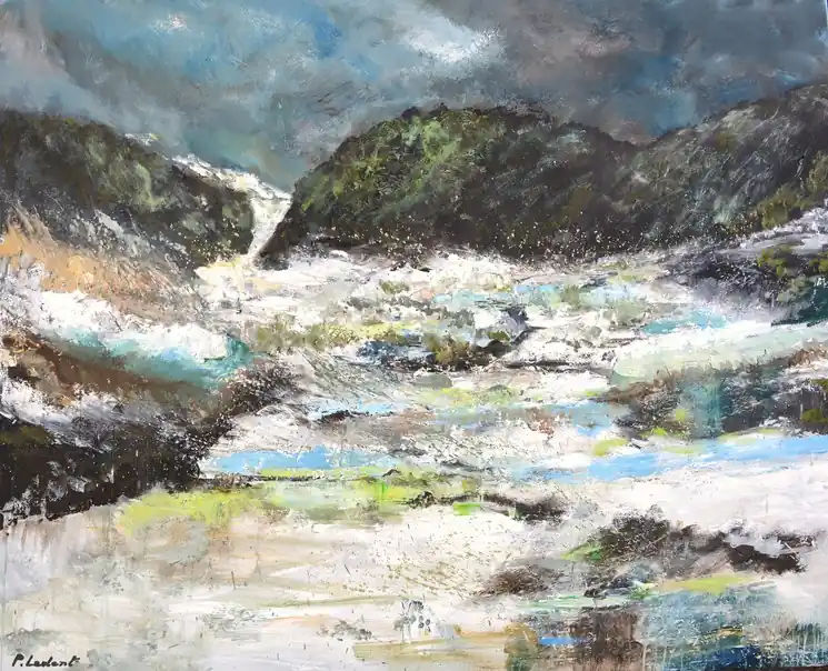 ▷ Echoes of ice and stone by Pol Ledent, 2025 | Canvas Painting Handmade