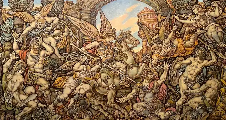 Weekend Sale ▷ The Expulsion of Iliodorus from the Temple by Oleg Litvinov, 2015 | Oil Painting for Sale