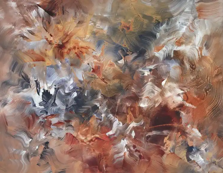 ▷ Autumn Breeze II by Paresh Nrshinga, 2024 | Acrylic Painting High Quality