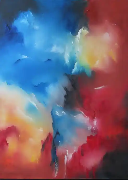 ▷ Voyage en infini by Sandrine Hirson, 2017 | Oil Painting for Sale Big Sale