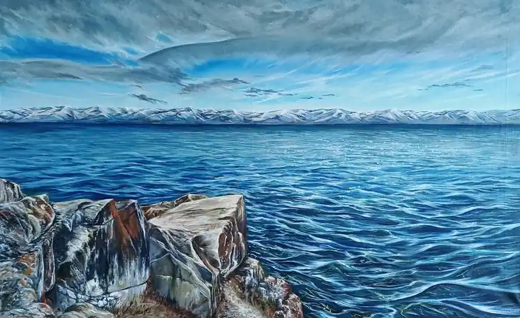 ▷ The spring Baikal by Anna Bychkova, 2024 | Oil Painting for Sale While Supplies Last