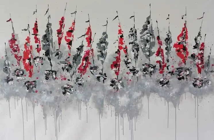 Original ▷ Regatta 2 by Max Yaskin, 2020 | Acrylic Painting