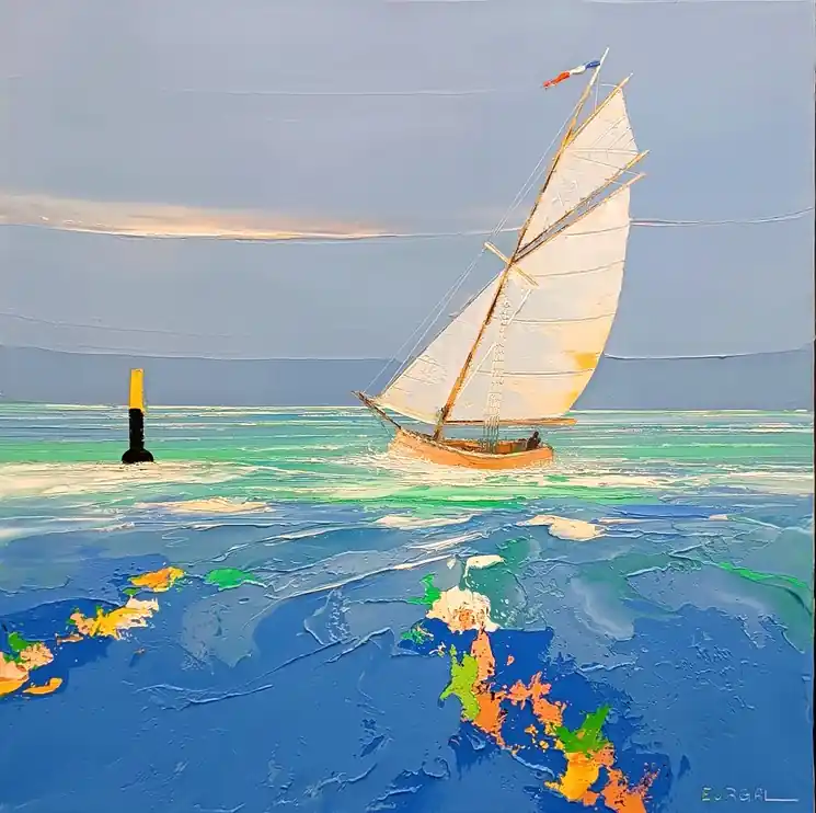 ▷ La bouée by Eurgal, 2025 | Oil Painting for Sale Super Sale