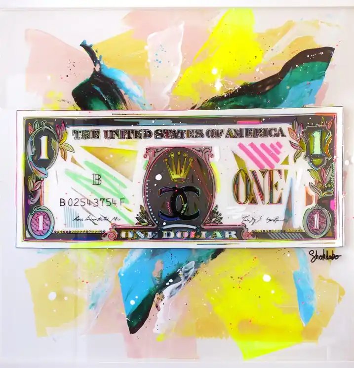 ▷ Shokkobo dollar #2 by Shokkobo Popart, 2021 | Acrylic Painting Affordable