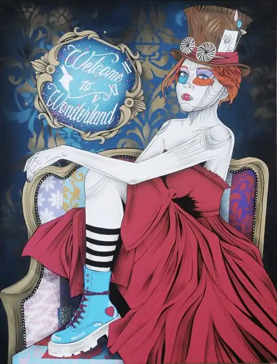 ▷ New wonderland by Caro Graffiti, 2023 | Ink Painting Free Returns