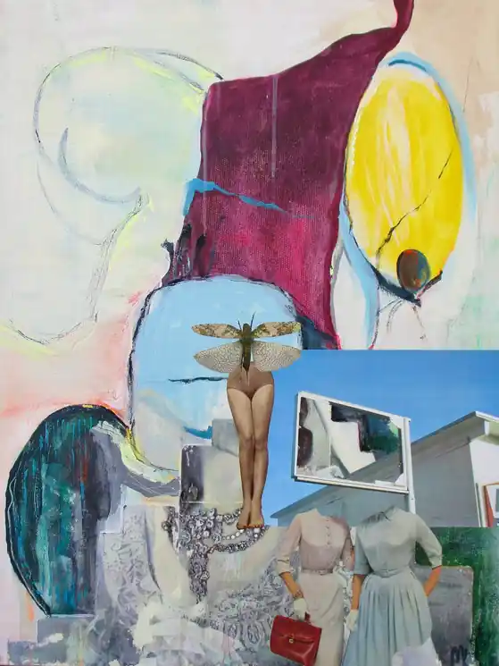 ▷ Abstraction Nr.1 by Marian Williams, 2021 | Collage Painting Viral