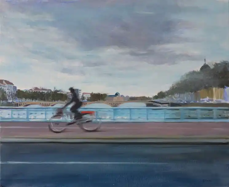 ▷ Velo'V by Rémy Sirope, 2023 | Oil Painting for Sale Same Day Shipping