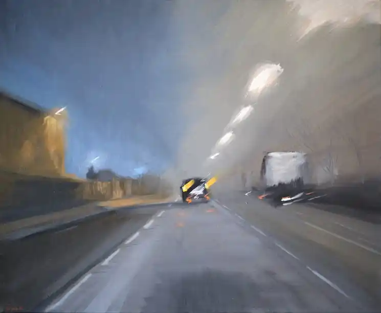 Popular ▷ Brume sur la ville by Rémy Sirope, 2022 | Oil Painting for Sale