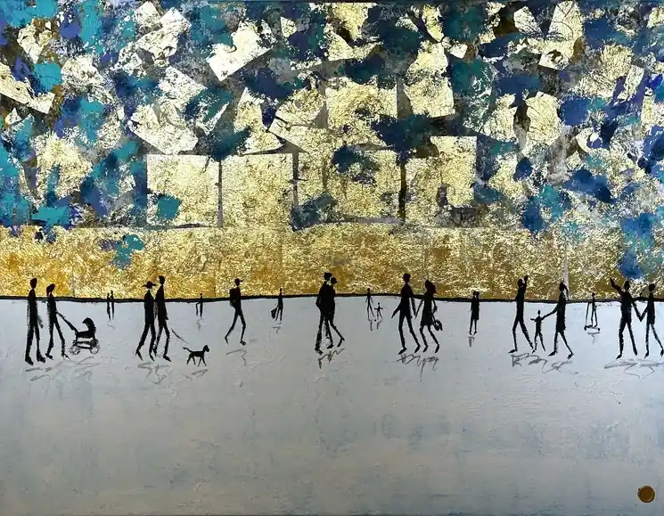Hot Picks ▷ Shining Memories by Katharina Hormel, 2024 | Gold Leaf Paintings