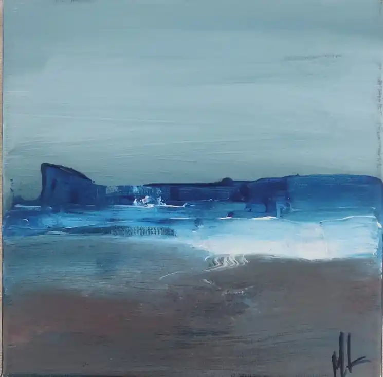 ▷ Paysage bleu by Marie Line Robert, 2025 | Acrylic Painting Don’t Miss Out