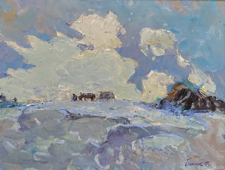 ▷ Sunny Winter Day by Ivanyuk Oleksiy, 2025 | Oil Painting for Sale Special Discount