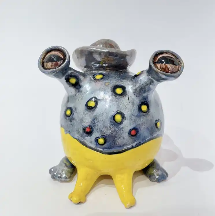 High Quality ▷ Echoes of the Grey Frog by Viktor Zuk, 2025 | Ceramic Sculpture for Sale