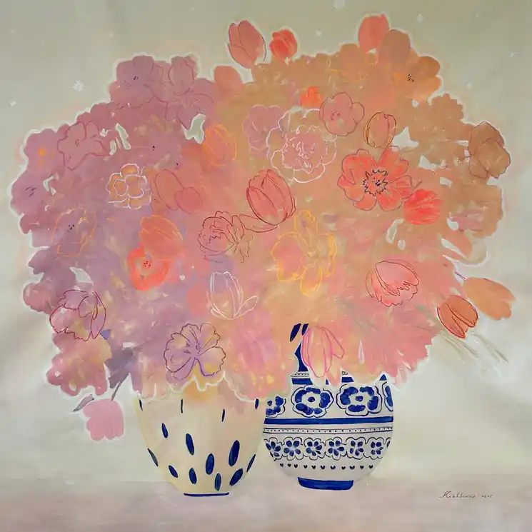 Latest ▷ Conversation at Dawn by Olena Kishkurno, 2025 | Acrylic Painting