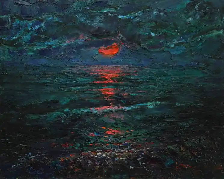▷ Mysterious night by Alisa Onipchenko-Cherniakovska, 2025 | Oil Painting for Sale Professional Grade
