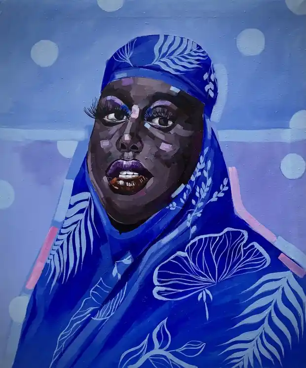 ▷ Melanin in Radiance - 21st Century, Contemporary, Figurative Portrait, Modern by Elie Hatungimana, 2025 | Acrylic Painting Factory Price