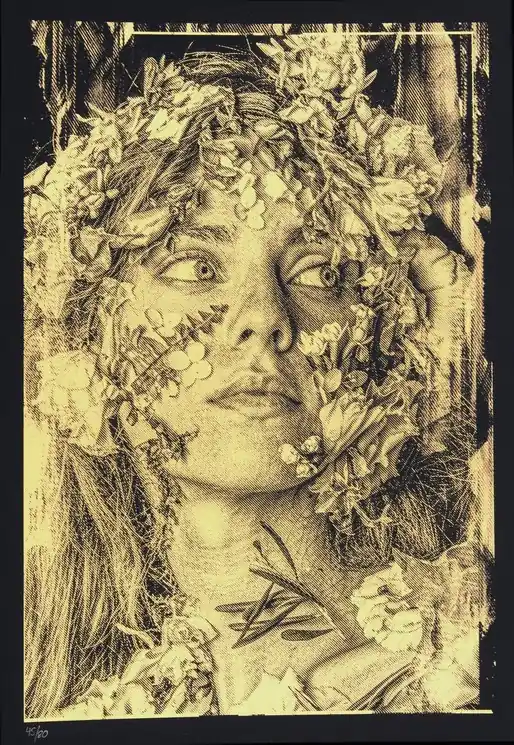 Exclusive Offer ▷ Overcome (Gold) mini print by Snik, 2023 | Screen print