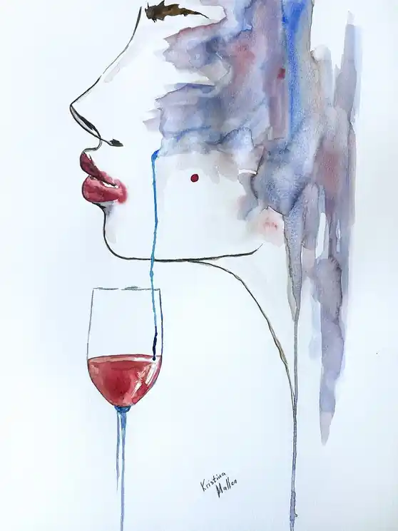 Money Back Guarantee ▷ Drink My Tears by Kristina Mallen, 2025 | Pencil Paintings