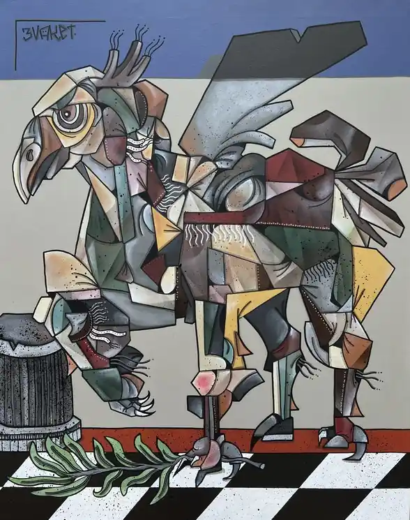 ▷ Le griffon grype by AKET, 2025 | Acrylic Painting Genuine