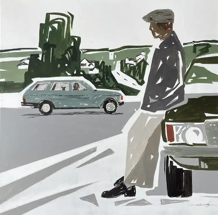 ▷ Meeting Point by Jacob Burda, 2025 | Acrylic Painting Get Yours