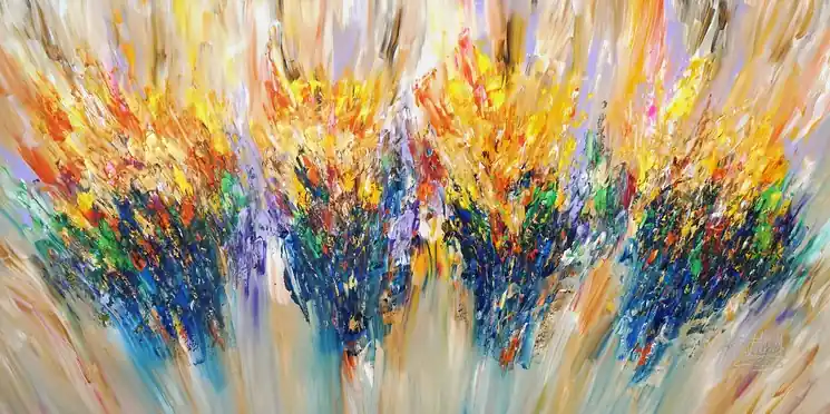 Trusted Brand ▷ Full Of Hope Gold XXL 1 by Peter Nottrott, 2025 | Acrylic Painting