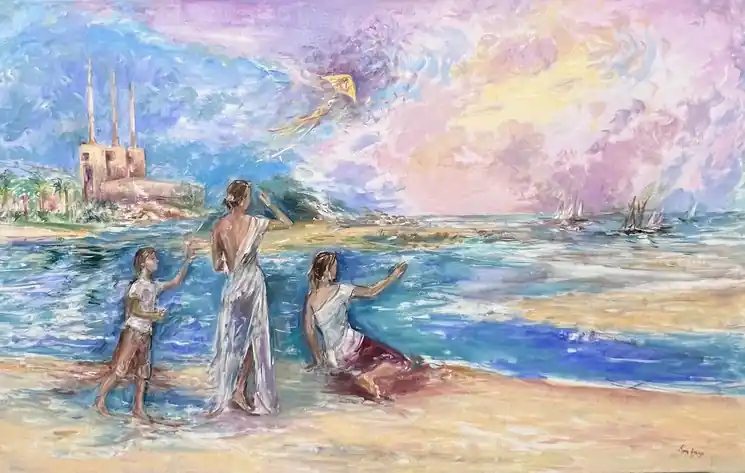 ▷ Sant Adrià del Besós by Rosa Agenjo, 2020 | Oil Painting for Sale Special Discount