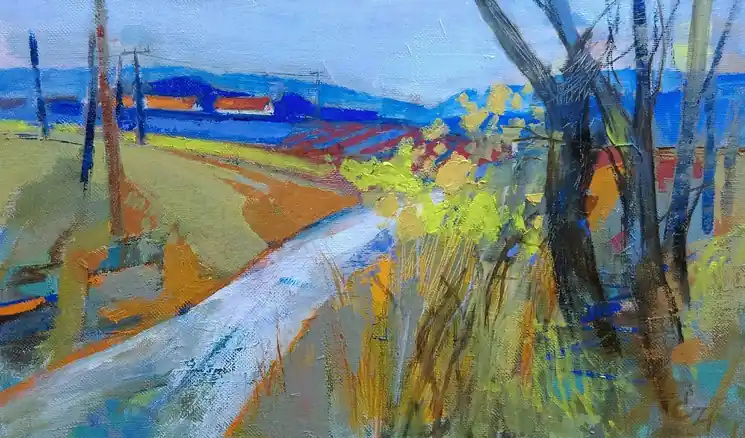 ▷ Autumn by Victoria Cozmolici, 2019 | Oil Painting for Sale Price Cut