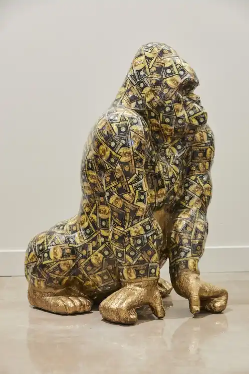 ▷ Black Monkey business by Ghost Art, 2020 | Resin sculpture Reduced Price