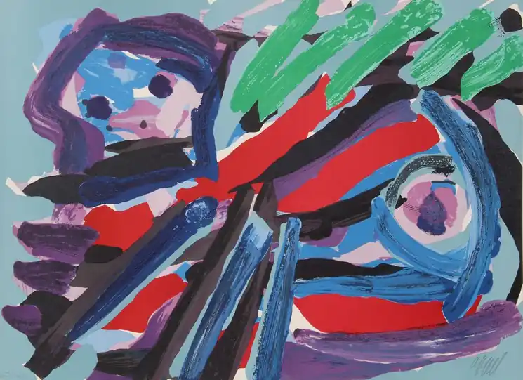 ▷ Walking with my Bird by Karel Appel, 1979 | Lithographs Secure Checkout