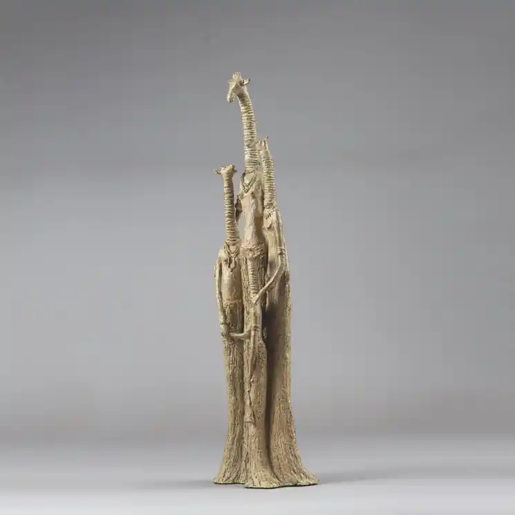 ▷ Giraffe and her three daughters by Sophie Verger, 2023 | Bronze Sculpture for Sale Certified