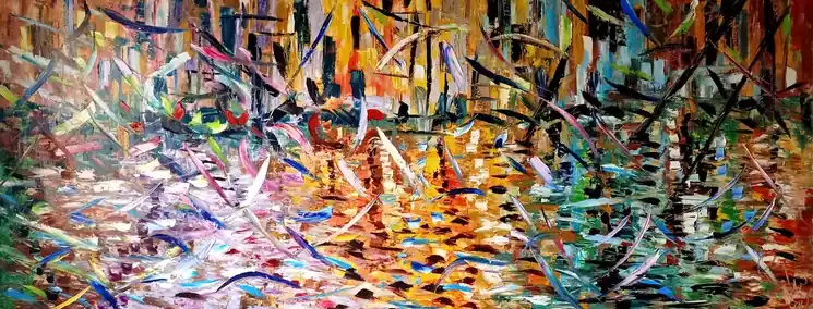 ▷ Orizzonti Riflessi by Antonino Puliafico, 2022 | Canvas Painting No Minimum Order