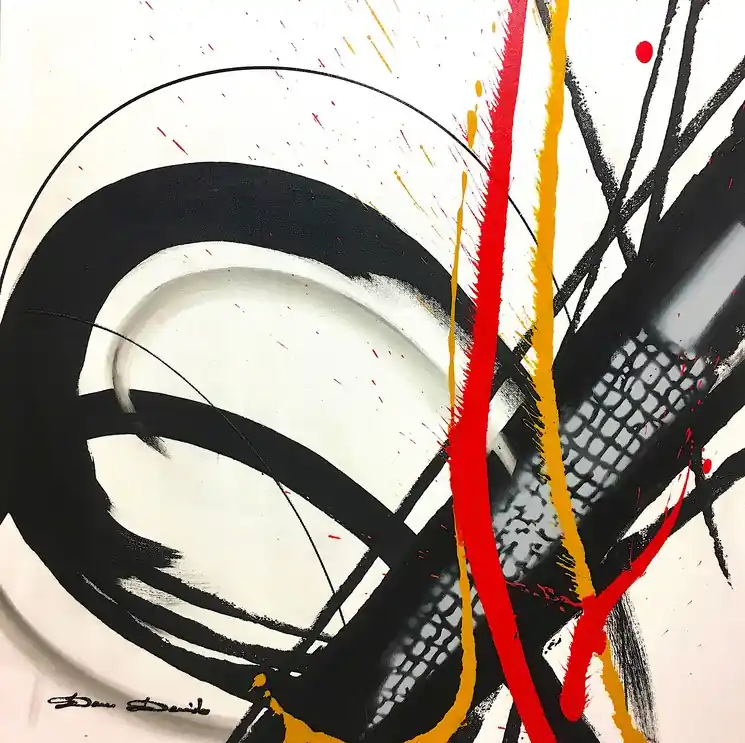 ▷ Red point by Dam Domido, 2021 | Acrylic Painting High Quality