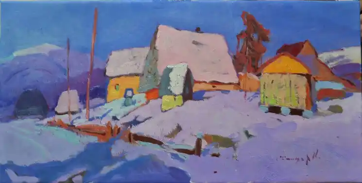 ▷ Frosty Day by Alexander Shandor, 2020 | Oil Painting for Sale Price Drop
