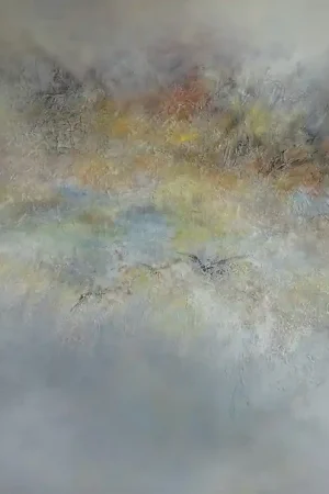 ▷ "Vents d'hiver" 120x120cm abstrait acrylique collage poudre de marbre châssis lin 2013 by Emmanuelle Vroelant, 2013 | Marble Paintings Save Now