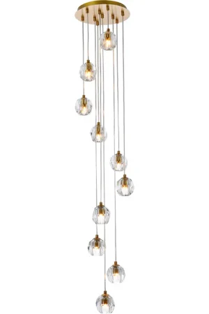 In Demand Eren 10 Light 11 inch Gold Pendant Ceiling Light