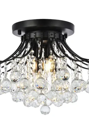 Toureg 6 Light 19 inch Black and Clear Flush Mount Ceiling Light Bulk Order