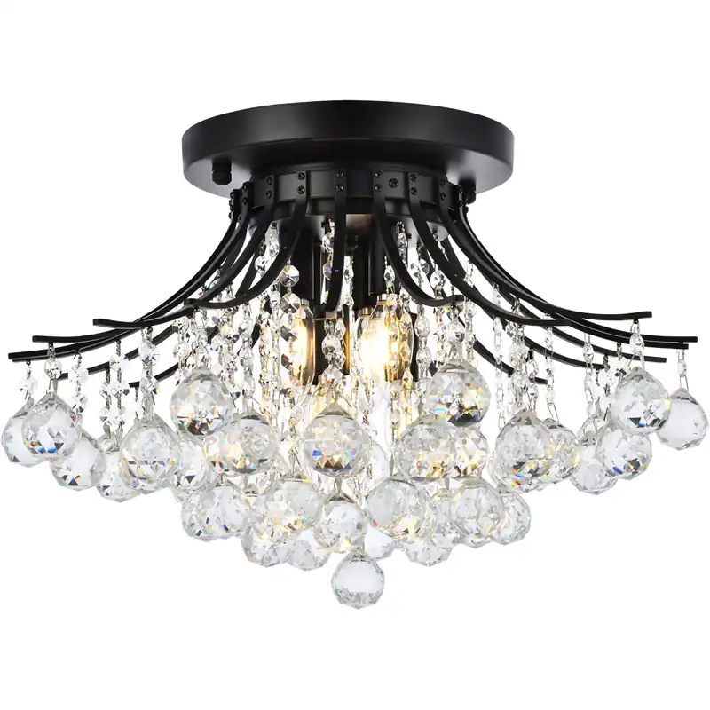 Toureg 6 Light 19 inch Black and Clear Flush Mount Ceiling Light Bulk Order