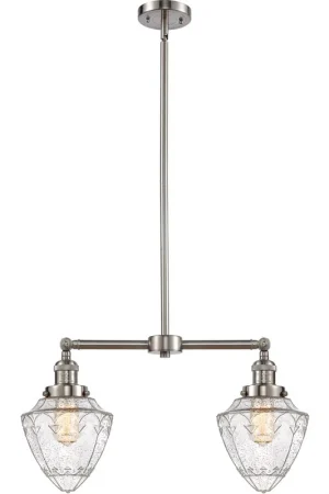 Free Delivery Franklin Restoration Bullet 2 Light 24 inch Black Antique Brass Island Light Ceiling Light