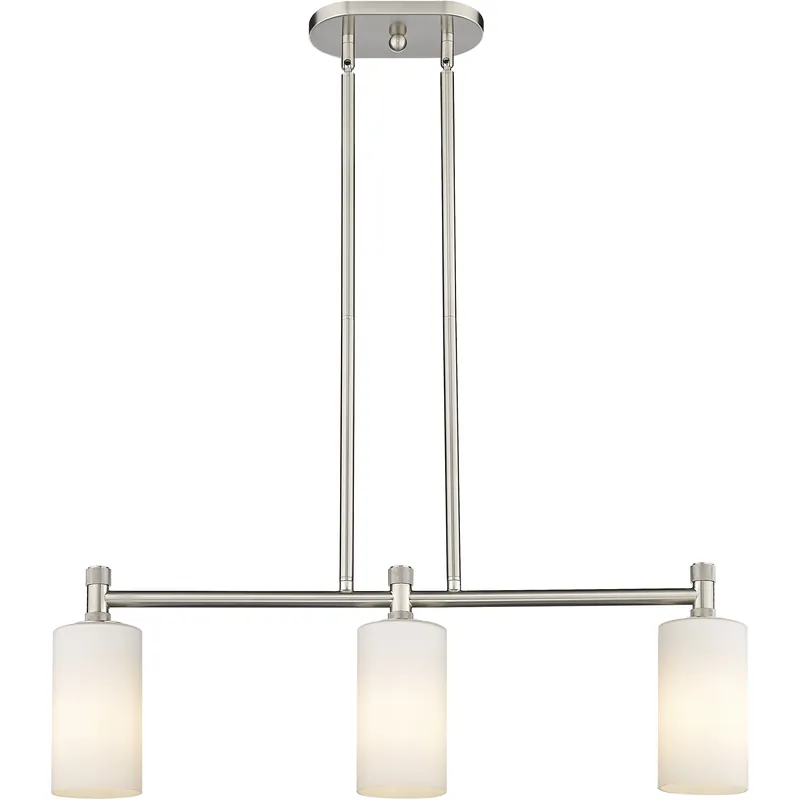 Downtown Urban Crown Point Island Light Ceiling Light in Satin Nickel, Matte White Free Shipping