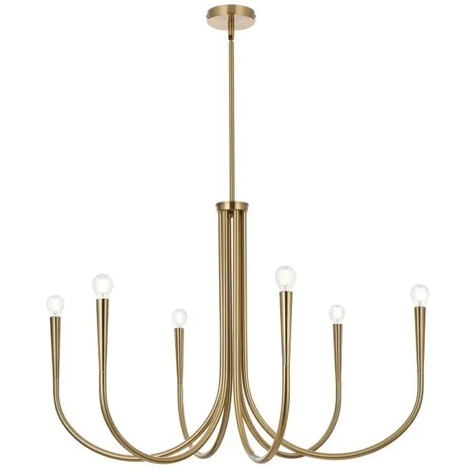 Super Sale Layne 6 Light 36 inch Gold Chandelier Ceiling Light